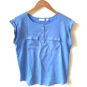 NY & Co. light blue lightweight casual shortsleeve top, Size S